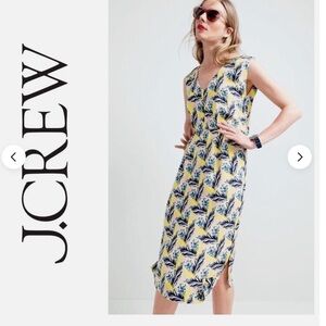 J crew sleeveless spring meadow silk dress nwot size 4 summer zipper lined